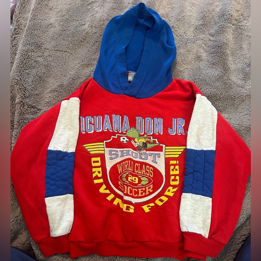 Youth Kids Vintage 90s Iguana Don jr. soccer sweatshirt